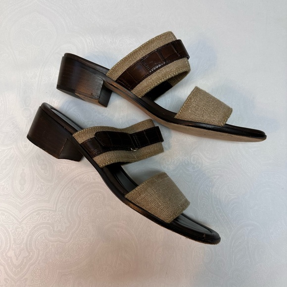 Donald J. Pliner Brown and Tan Sandals - Picture 4 of 11